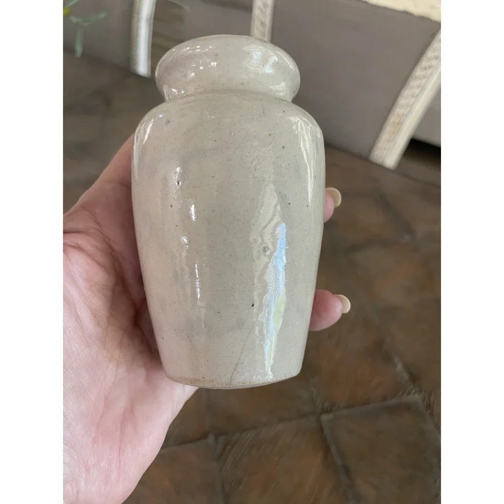 Antique Stoneware Cream Jar Pot Carricks Cumberland Dairy Co England 4.25